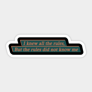 RULES Sticker